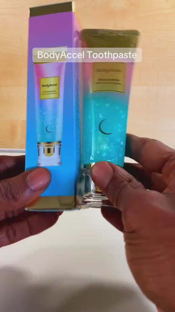 bodyaccel niacinamide whitening toothpaste that works